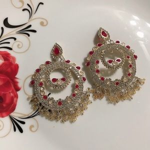 Beautiful Kundan with tassules Earings for sale